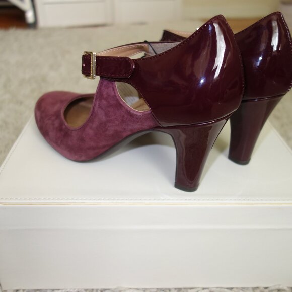 GIANI BERNINI Velmah Memory Foam Mary Jane Pumps - Size 6M - Wine - Picture 12 of 14